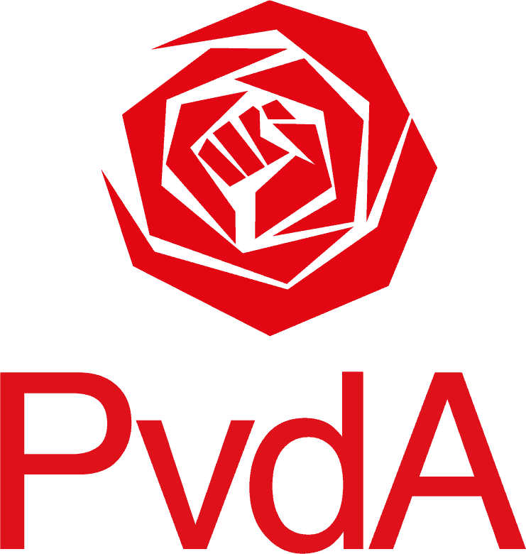 Pvda (partij van de arbeid) logo